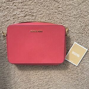 Michael Kors Jet Set Crossbody Bag red (dark raspberry)